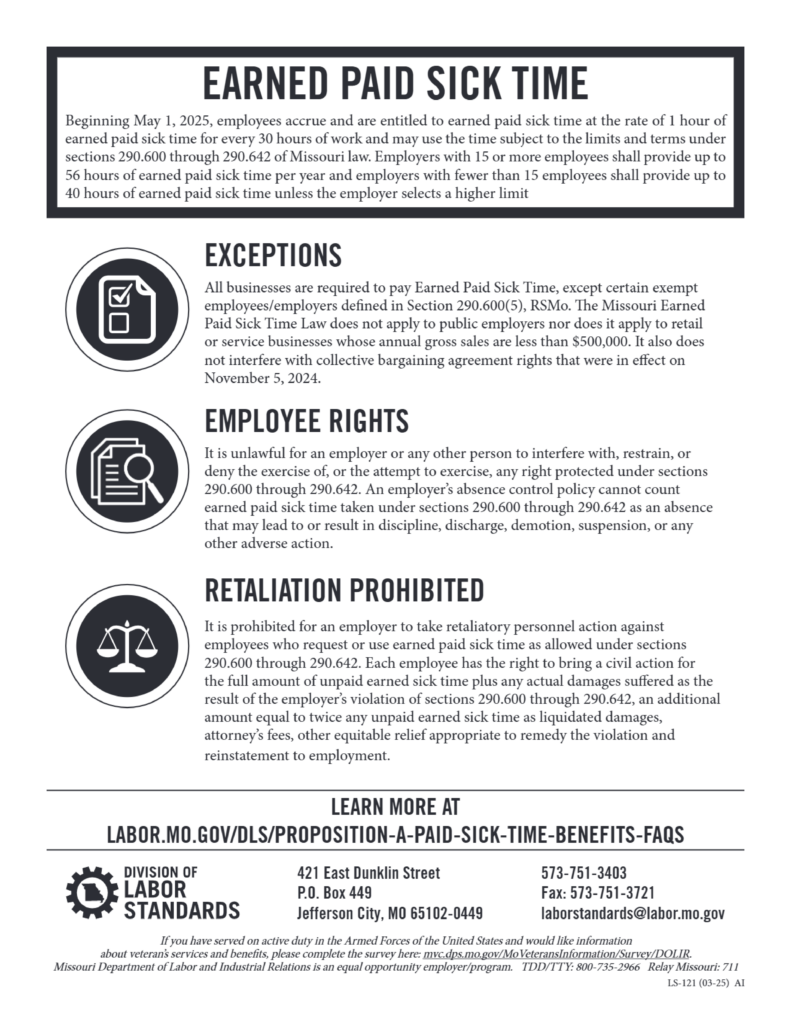Missouri Sick Leave Poster