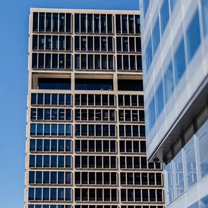Danna McKitrick's office building in downtown Clayton, Missouri.